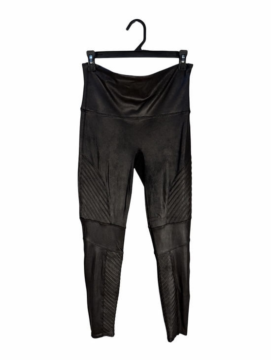 SPANX Pants - SPANX Black High-Waist Moto Panel Leggings